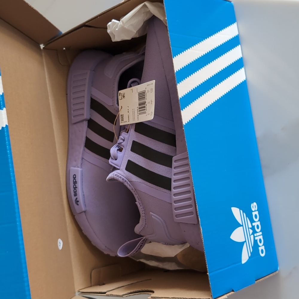 Adidas NMD Big kids Magic Lilac/Black/Purple Night Metallic sneakers - women 7.5